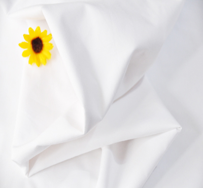 180T 40*40 110*70 algodón blanco liso juegos de cama tela